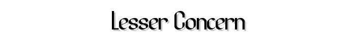 Lesser Concern font